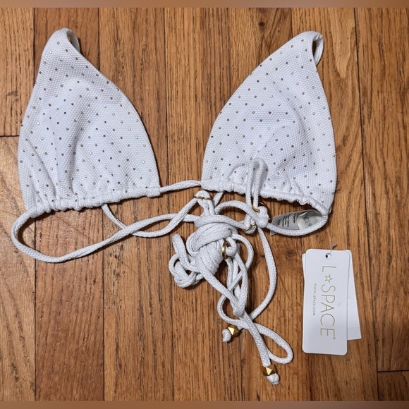 L*Space White Domino Stud Kara Top - Picture 3 of 5